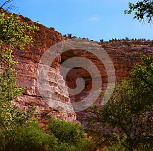 Montezuma\'s Castle Indian Ruins Cliff Dwelling, Arizona on Film