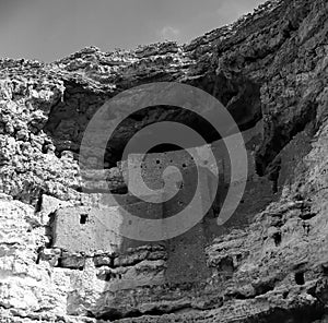 Montezuma\'s Castle Indian Ruins Cliff Dwelling, Arizona on Film