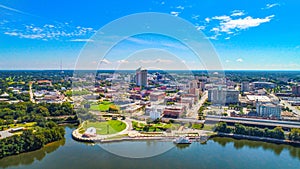 Montgomery Alabama Riverfront Park Skyline Aerial