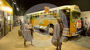 Montgomery Bus Boycott Exhibit inside the National Civil Rights Museum at the Lorraine Motel