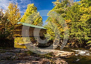 Montgomery covered bridge near Waterville in Vermont