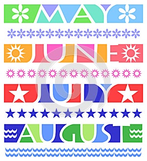 Month Banners and Borders/eps photo