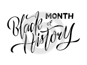 Month of black history lettering