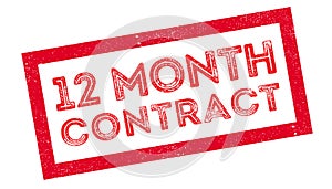 12 month contract rubber stamp