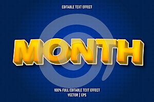 Month editable text effect comic style