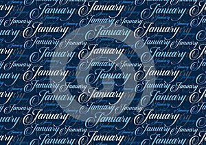 Month of January text pattern wallpaper