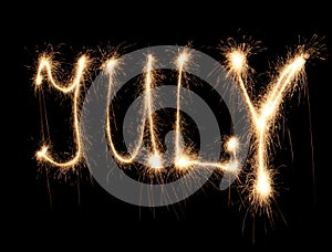 Month july sparkler