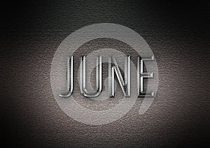 Month of June metallic text graphic for headers and titles