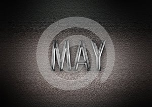 Month of May metallic text graphic for headers and titles