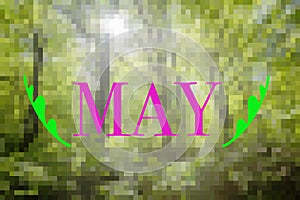 Month of May sign digital illustration