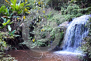 Monthathan Waterfall Trail, a popular trail for hiking and walking near Mueang Chiang Mai in northern Thailand
