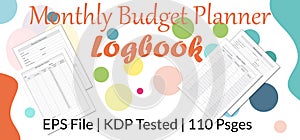 Monthly Budget Planner Logbook KDP interior