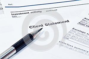 Monthly Financial Statement