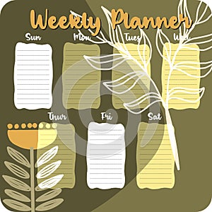 Monthly planner, weekly planner, habit tracker template and example. Template for agenda, schedule, planners, checklists, bullet