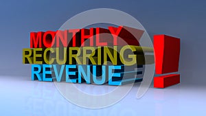 Monthly recurring revenue on blue