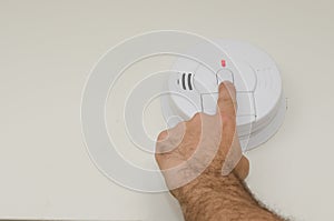 Monthly smoke detector test