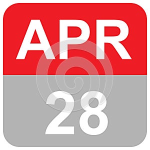 APRIL 28 MONTHS DAILY DATE VECTOR