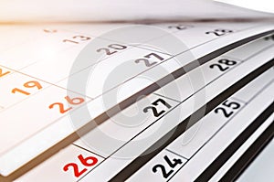 Meses plazos mostrará sobre el calendario 