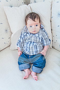 2 months old baby boy at home