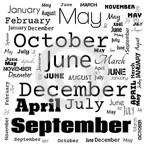 months word cloud, word cloud use for banner, painting, motivation, web-page, website background, t-shirt & shirt printing, poster