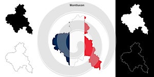 Montlucon outline map