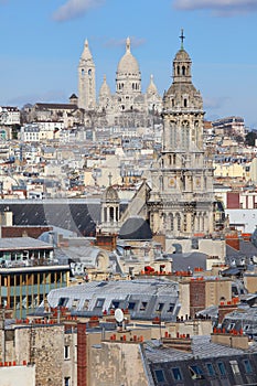 Montmartre hill in Paris, France