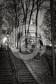 Montmartre Stairs and Basilica of the Sacred Heart, Paris