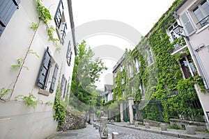 Montmartre street cityscape Paris France