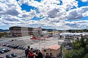 Montmelo Catalonia circuit in montjuic spirit Barcelona circuit car show