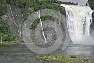Montmorency Falls from Quebec Province in Canada