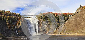 Montmorency Falls n autumn, Quebec, Canada