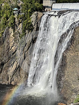 Montmorency Falls with rainbow