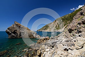 Montonaio rock. Monesteroli. National park of the Cinque Terre. Liguria. Italy