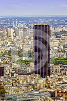 Montparnasse building seen from Eiffel Tower