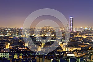 Montparnasse night cityscape