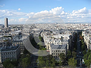 Montparnasse Tower and the city of Paris