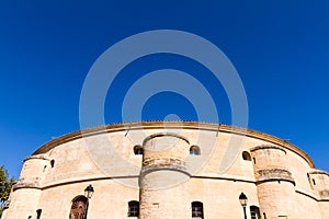 Montpellier, France. partial view of the Agora Theater in a sunny day with copyspace