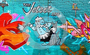 Street art The Jetsons.