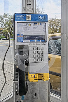 Bell public phone vintage in Montreal