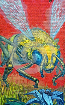 Street art honey bee
