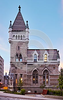 Mcgill University Morrice Hall building, former presbyterian college on McTavish street in Montreal, Quebec, Canada