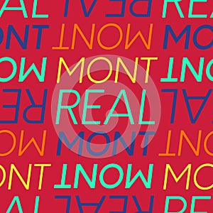 Montreal, canada seamless pattern