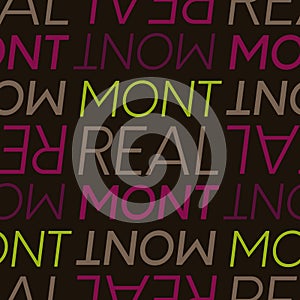 Montreal, canada seamless pattern