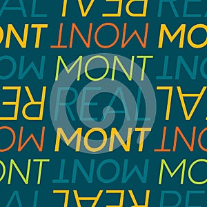 Montreal, canada seamless pattern