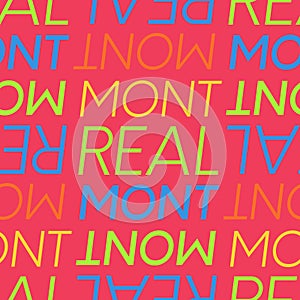 Montreal, canada seamless pattern