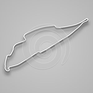 Montreal Circuit for motorsport and autosport. Template for your design