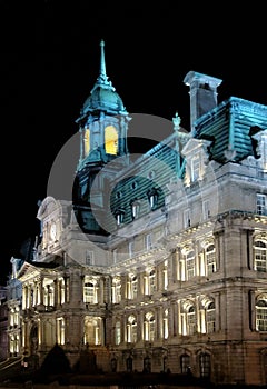 Montreal City Hall at Night