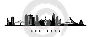 Montreal city skyline horizontal banner. photo