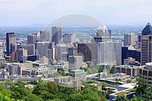 Montreal Downtown Skyline from Mount Royal, Quebec, Canada