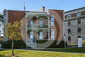 Montreal Governor`s House of Pied-du-Courant prison back view